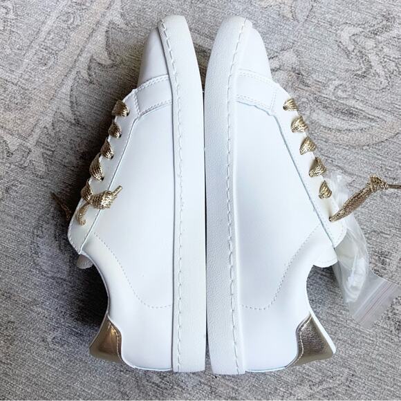 Vintage Havana Jess Sneakers Gold White Star Shoes Size 8 NEW Retail $125 - Picture 10 of 16